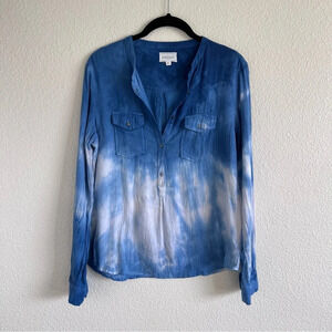 Honorine Tie-Dye Print V-Neck Blouse